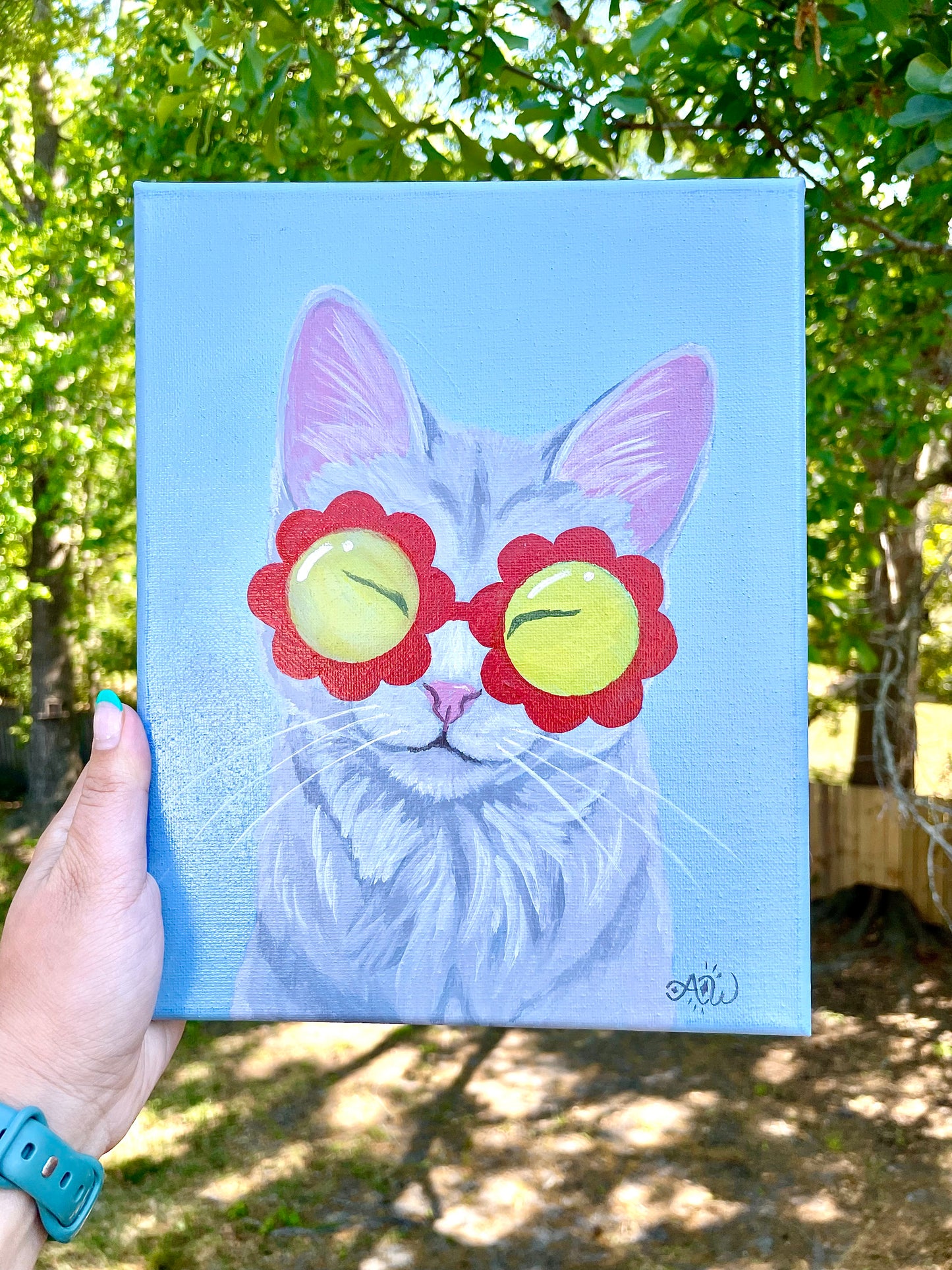 Flower-power Kitty Painting Class (Newport)
