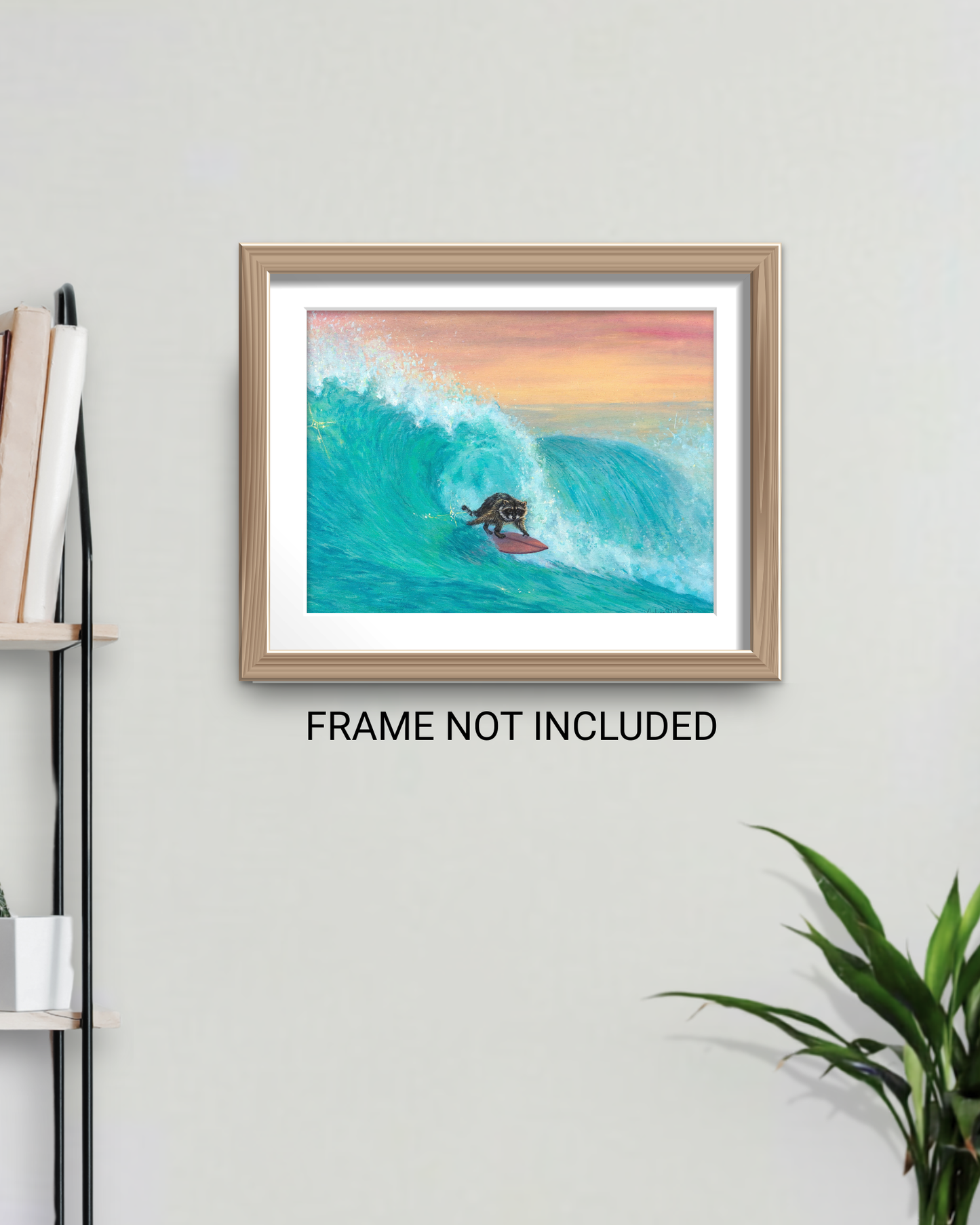 Surf's Up Raccoon (Print)