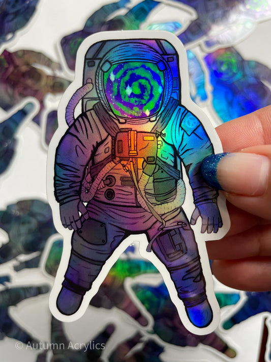 Stare Into Space - Astronaut - Holographic (Sticker)