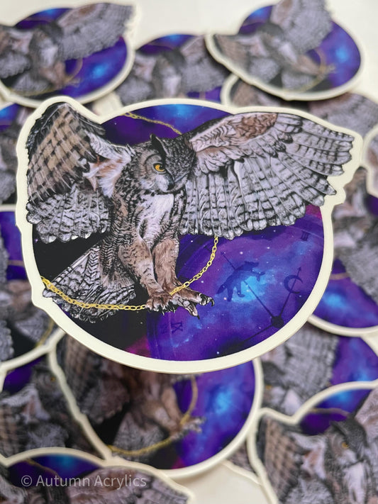 Time Flies - Owl (Sticker)