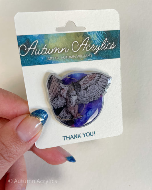 Time Flies - Owl (Pin)