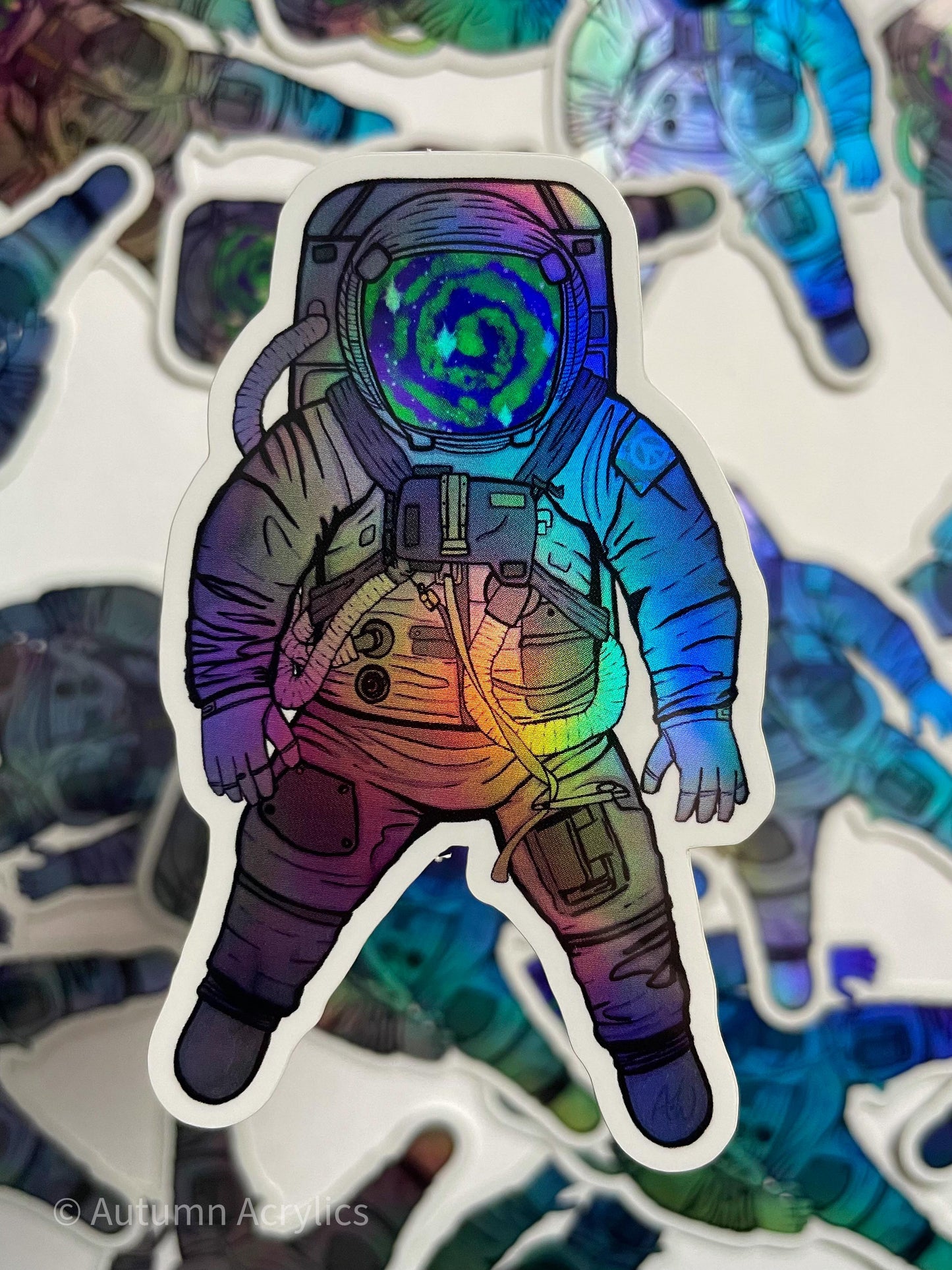 Stare Into Space - Astronaut - Holographic (Sticker)