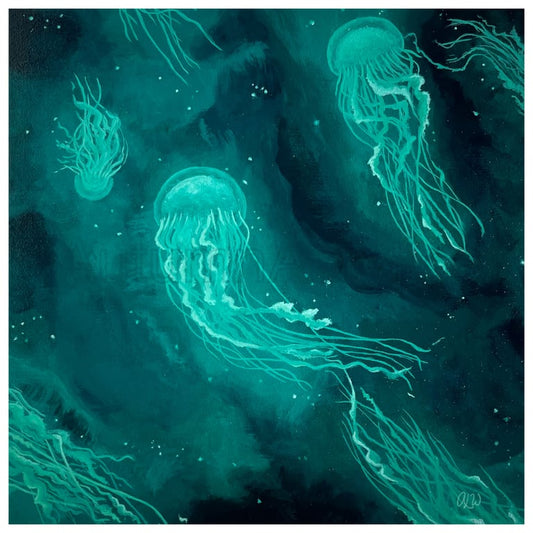 Green jellyfish glow (Print)