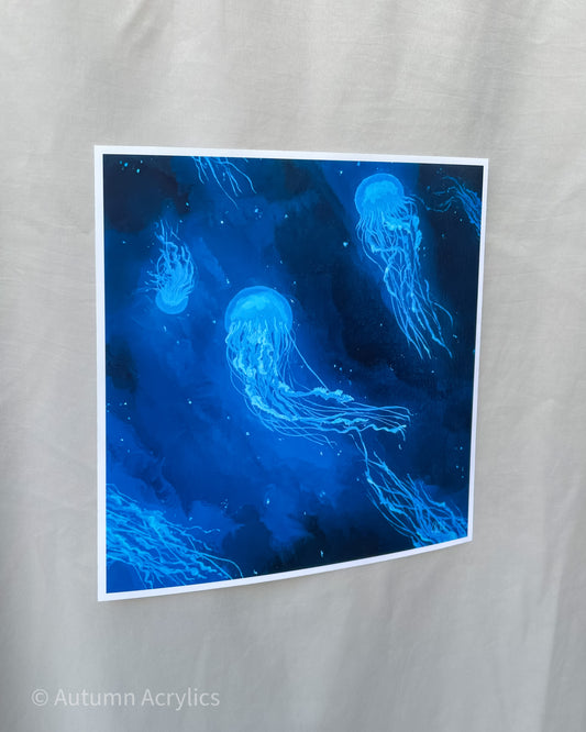 Blue Jellyfish Glow (Print)