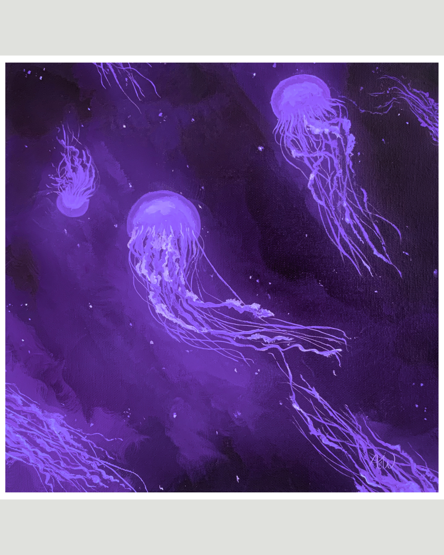 "Purple Jellyfish Glow" - Fine Art Print